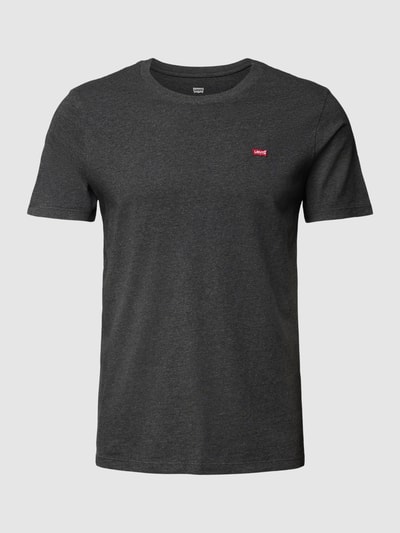 Levi's® T-Shirt mit Label-Stitching Dunkelgrau Melange 2