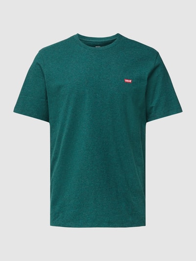 Levi's® T-shirt z detalem z logo Ciemnozielony melanż 2