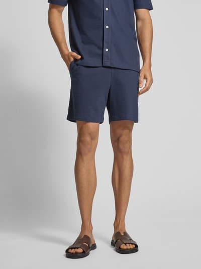 Gant Relaxed Fit Sweatshorts aus reiner Baumwolle mit Tunnelzug Dunkelblau 4
