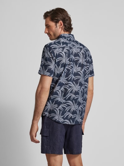 Tom Tailor Vrijetijdsoverhemd met bloemenmotief Donkerblauw - 5
