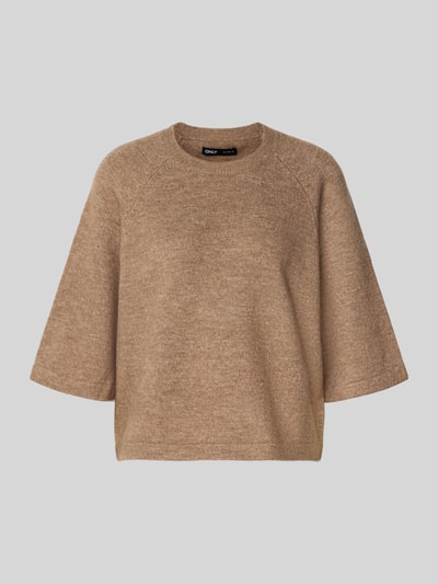 Only Regular Fit Pullover mit Fledermausärmeln Modell 'SIMONI' Taupe Melange 2