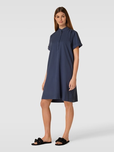 Jake*s Casual Knielanges Kleid mit kurzer Knopfleiste Dunkelblau 1