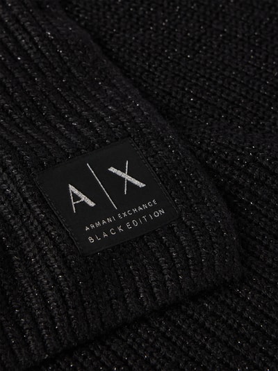 ARMANI EXCHANGE Schal mit Effektgarn und Label-Detail Black 2