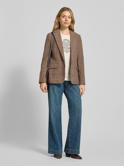 Lauren Ralph Lauren T-shirt met labelstitching, model 'KATLIN' Ecru - 1