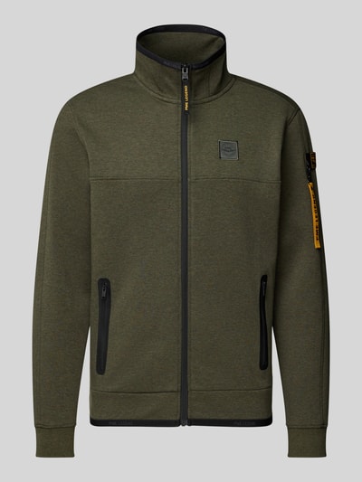 PME Legend Sweatjack met opstaande kraag Olijfgroen - 2