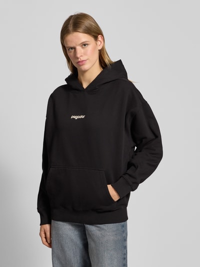 Pegador Oversized hoodie met kangoeroezak, model 'AVERSA' Zwart - 4
