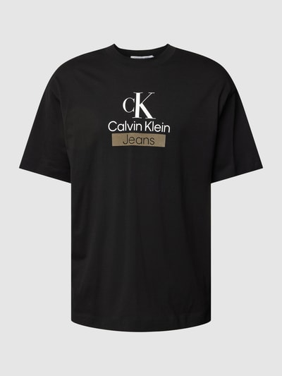 Calvin Klein Jeans T-Shirt mit Label-Print Black 2