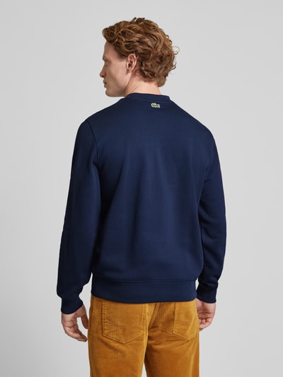 Lacoste Classic Fit Sweatshirt mit Logo-Print Modell 'HERITAGE' Dunkelblau 5