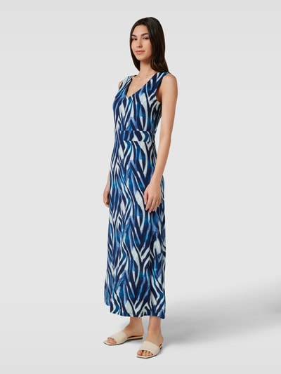 SMASHED LEMON Maxi-jurk met strikceintuur Marineblauw - 4