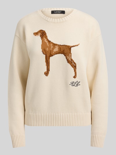 Lauren Ralph Lauren Sweter w kroju regular fit z czystej bawełny Écru 2