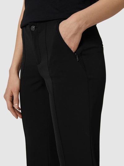 MAC Stretchhose mit fixierten Bügelfalten Modell ANNA ZIP Schwarz 3