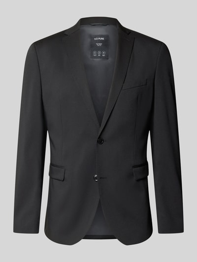 Produktfoto, Slim Fit Anzugsakko mit Viskose-Anteil von s.Oliver BLACK LABEL in Optik: Unifarben, glatte Struktur, seitliche Pattentaschen.