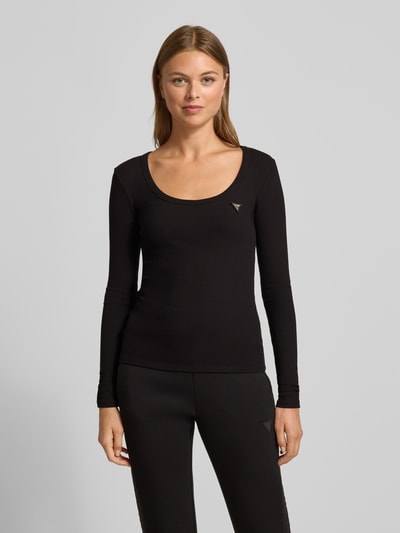 Guess Activewear Shirt met lange mouwen en ronde hals, model 'COLETTE' Zwart - 4