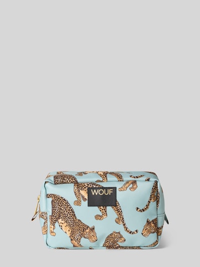 WOUF Kosmetiktasche mit Label-Patch Modell 'Leopard' Mint 1