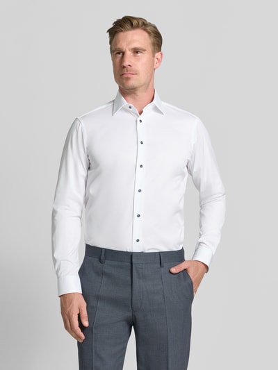 Christian Berg Men Slim Fit Business-Hemd mit Kentkragen Weiss 4