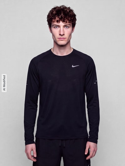 Nike Training Regular Fit Sport-Langarmshirt mit Logo-Detail Black 4