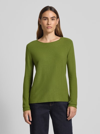 Tom Tailor Regular Fit Strickpullover aus Baumwoll-Viskose-Mix Gruen 4