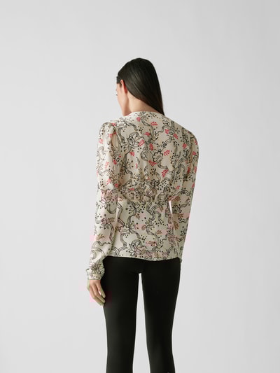 Paco Rabanne Bluse mit Allover-Print Beige 5