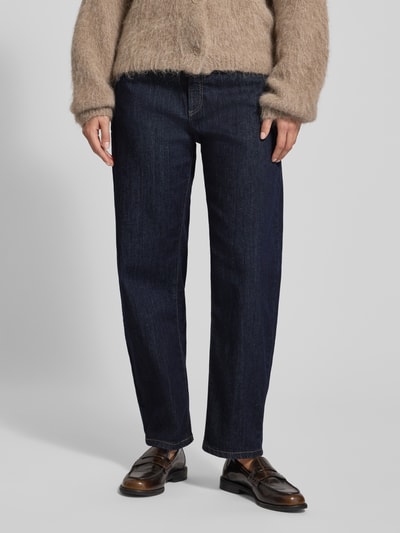 MAC Jeansy o kroju barrel fit z wpuszczanymi kieszeniami model ‘Danni’ Ciemnoniebieski 4