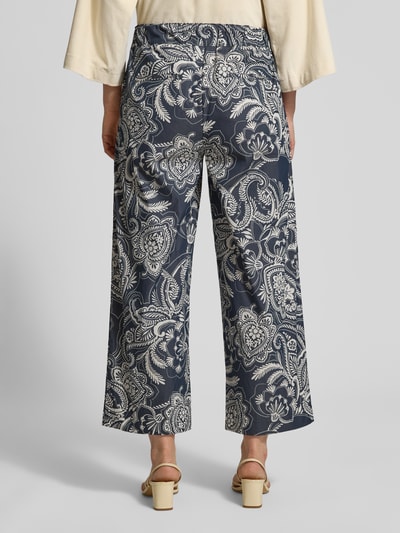 Brax Wide Leg Hose aus Baumwoll-Mix Modell 'MAINE S' Marine 5