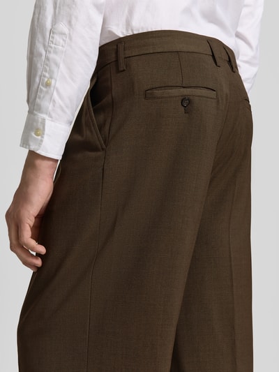 Filippa K Relaxed Fit Stoffhose aus Baumwoll-Mix Dunkelbraun 3