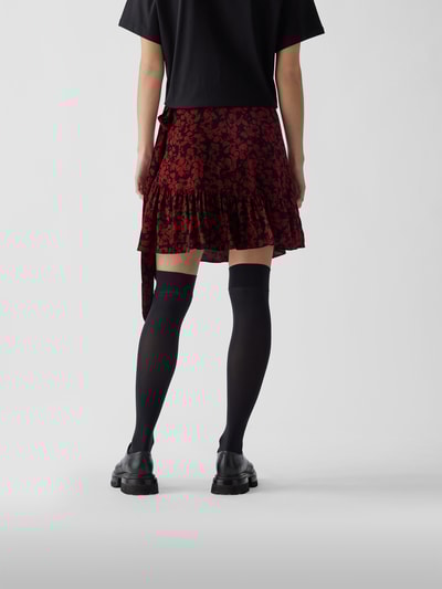 Zadig & Voltaire Minirock in Wickel-Optik Bordeaux Rot meliert 5