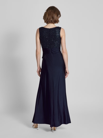 Vera Mont Abendkleid mit Paillettenbesatz Dunkelblau 5