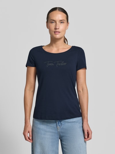Tom Tailor Regular Fit T-Shirt aus reiner Baumwolle Marine 4