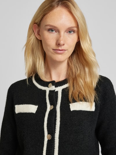 Vero Moda Cardigan met ronde hals, model 'RANIA' Zwart - 3