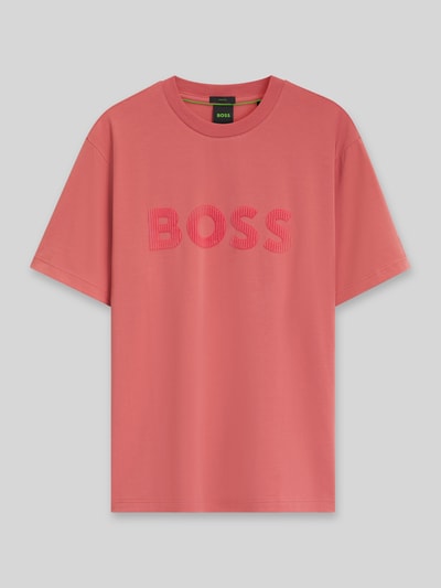 BOSS Green Regular Fit T-Shirt aus Baumwollmix Pink 2