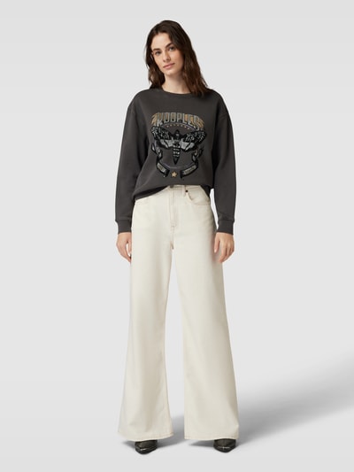 THE KOOPLES Sweatshirt met labelprint Antraciet - 1