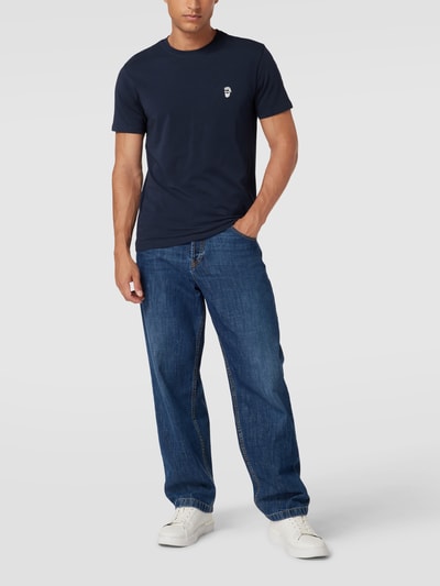 Mey T-Shirt mit Motiv-Stitching Modell 'BARBER' Marine 1