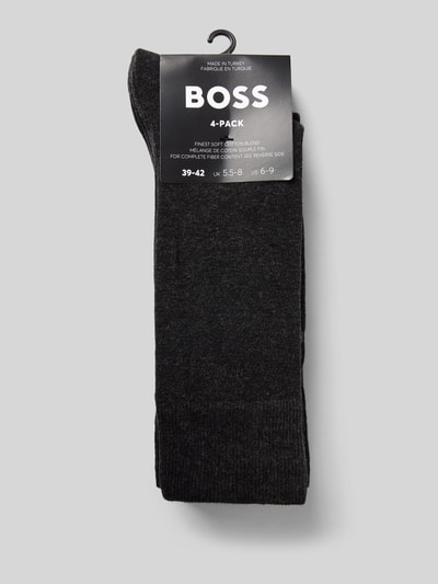 BOSS Socken mit Label-Print im 4er-Pack Anthrazit 3