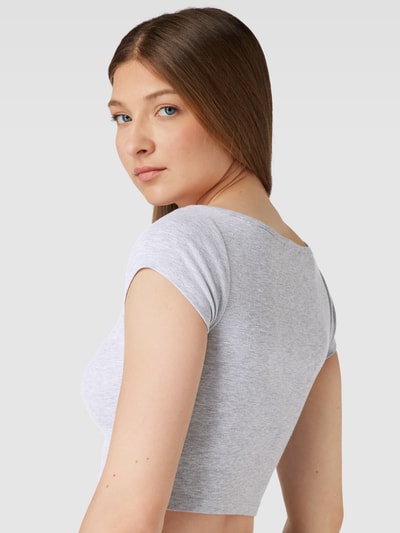 Review Basic kort T-shirt Middengrijs gemêleerd - 3