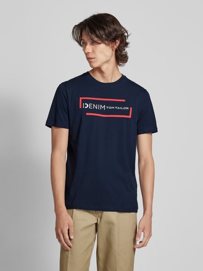 Tom Tailor Denim T-Shirt mit Rundhalsausschnitt Marine 4