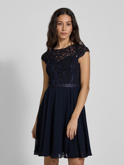 Jake*s Cocktail Cocktailkleid mit Häkelspitze Marine Melange 4