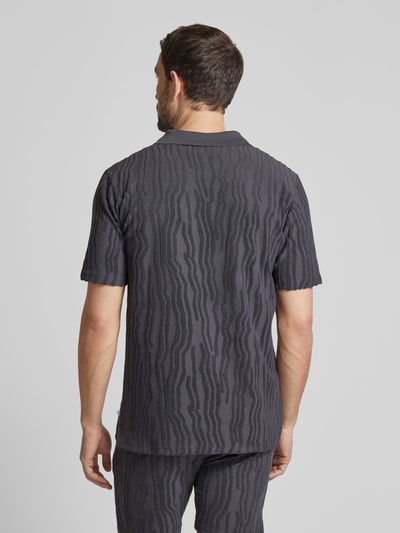 Scotch & Soda Regular fit poloshirt met structuurmotief Zwart - 5