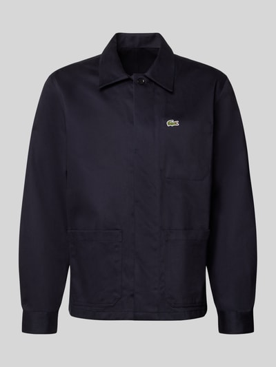 Lacoste Regular Fit Freizeithemd aus reiner Baumwolle Marine 1