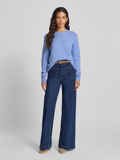 Christian Berg Woman Wollen pullover met ronde hals Jeansblauw - 1