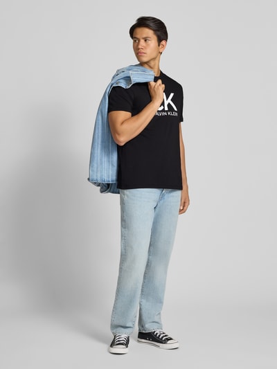 Calvin Klein Jeans T-shirt z nadrukiem z logo Czarny 1