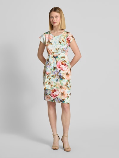 Swing Knielanges Cocktailkleid mit Knotendetail Hellgruen 4
