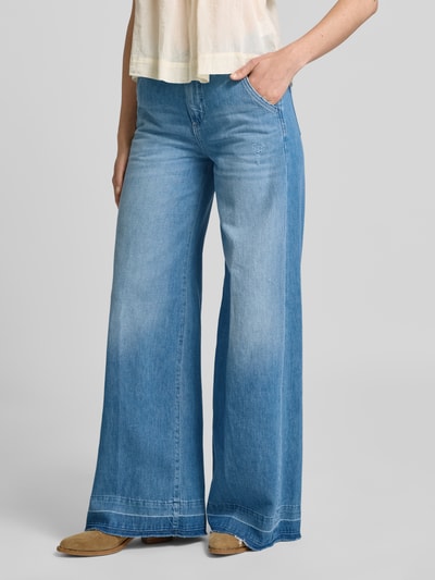 Gang Wide Fit Jeans mit offenem Saum Modell 'Mona' Hellblau 4