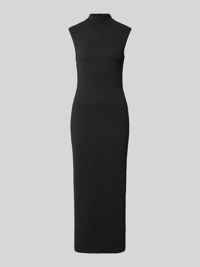 HUGO Figurbetontes Midikleid mit Schimmernd-Optik Modell 'NAIRED' Black 2