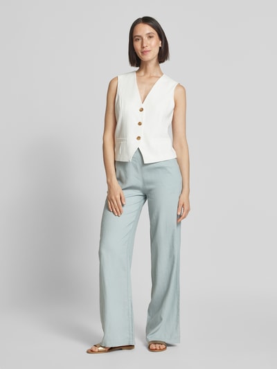 Christian Berg Woman Stoffhose aus Leinen-Viskose-Mix mit Kordelzug Aqua 1