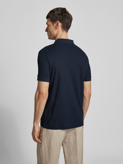 JOOP! Collection Regular Fit Poloshirt mit Strukturmuster Modell 'Brody' Marine 5