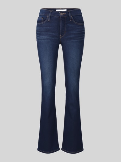 Produktfoto, Bootcut Jeans aus Baumwoll-Mix Modell '315®' von Levi's® 300 in dunkelblauem Denim, Twill-Struktur, 5-Pocket-Design, Mid Waist