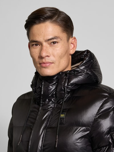 Blauer Usa Regular Fit Steppmantel mit Logo-Applikation Modell 'Aldrich' Black 3