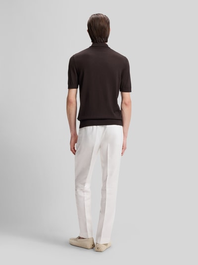 BOSS Regular Fit Poloshirt aus reiner Schurwolle Modell 'NOLANO' Mittelbraun 5