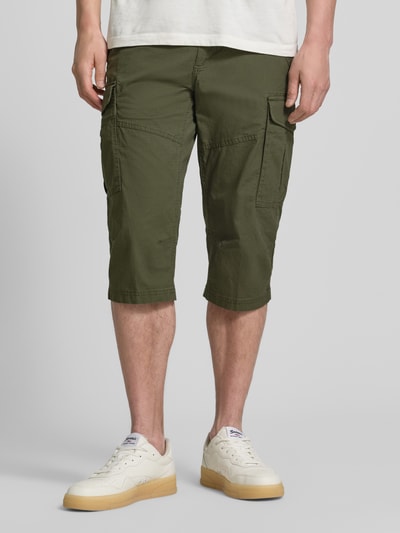 s.Oliver BLACK LABEL Relaxed Fit Cargoshorts aus Baumwoll-Mix Gruen 4