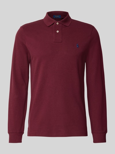 Polo Ralph Lauren Poloshirt met labelstitching Donkerrood - 2